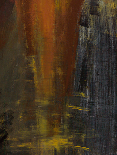Brushwork detail from Brown Queen