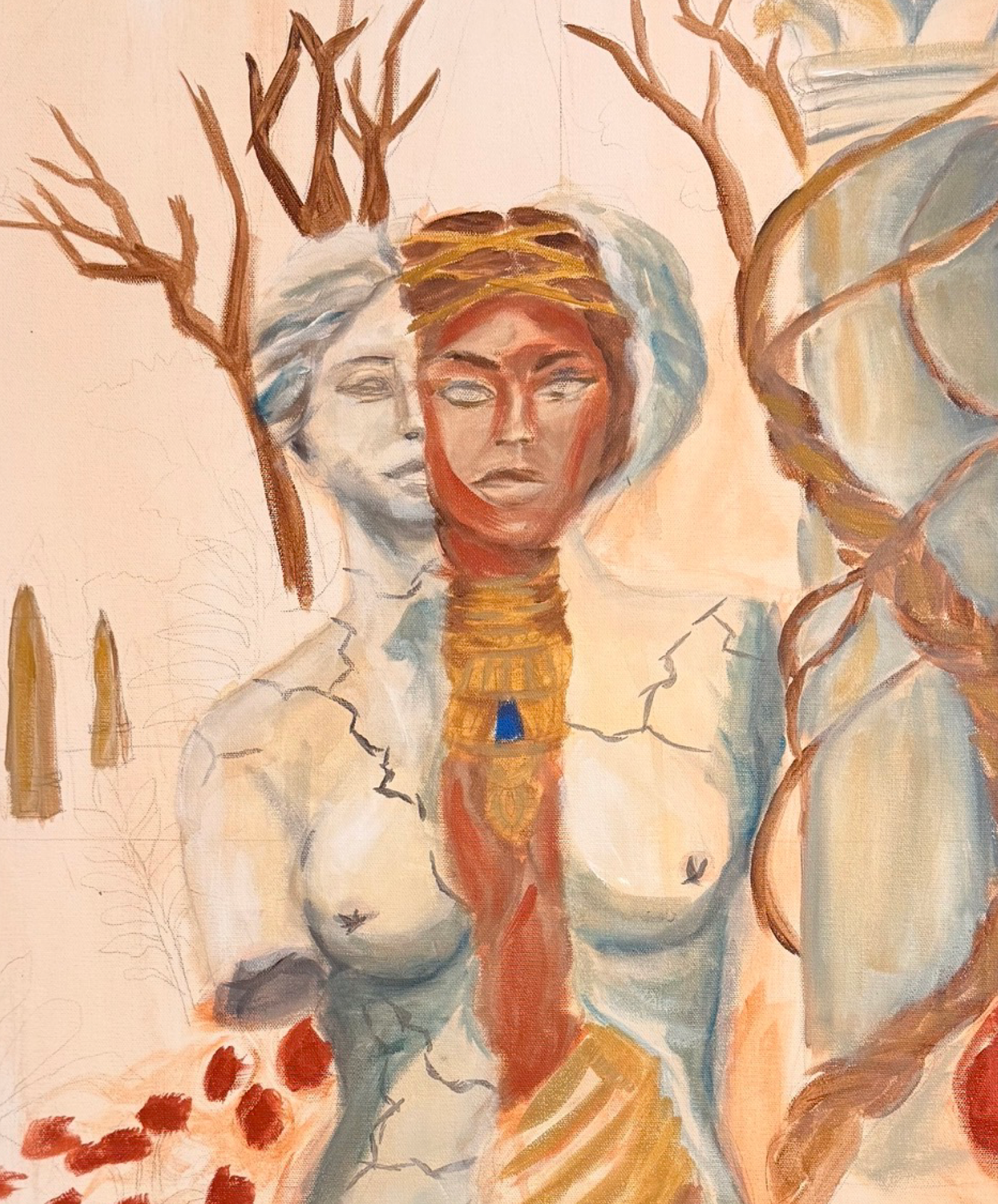 Early painting in progress