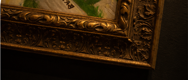 Ornate gold frame detail
