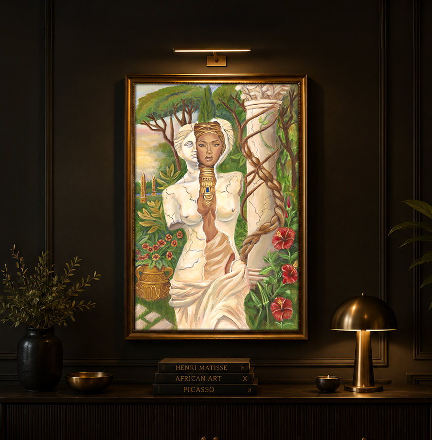 Garden Renaissance framed in a refined interior setting